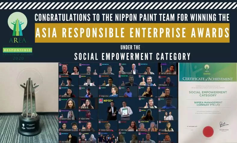 Nippon Paint Holdings Group receives Asia Responsible Enterprise Awards 2020 in Recognition of its CSR Activities in Asia